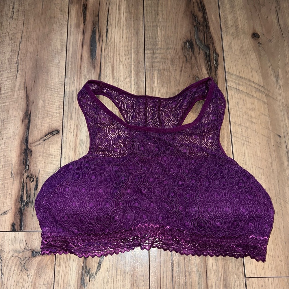 purple lace bralette